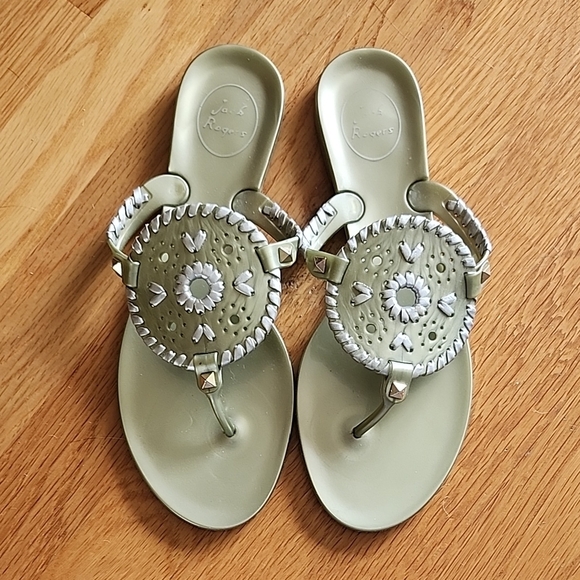 Jack Rogers Olive Green Sandals - Picture 1 of 3